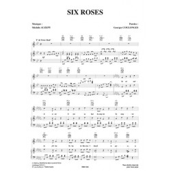 Sheet music SIX ROSES Annie Cordy pdf