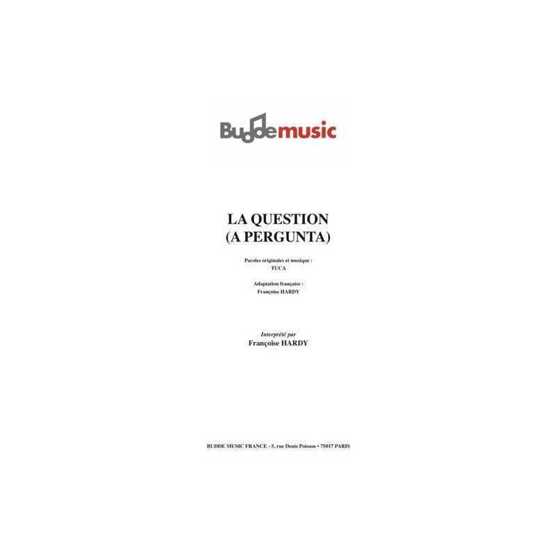 Sheet music LA QUESTION Françoise HARDY pdf