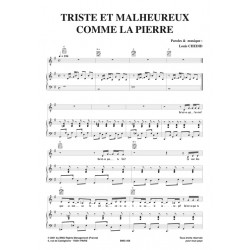 Partition TRISTE ET MALHEUREUX COMME LA PIERRE