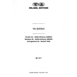 Sheet music YA RAYAH Rachid TAHA