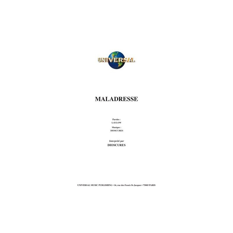 Partition MALADRESSE DIOSCURES