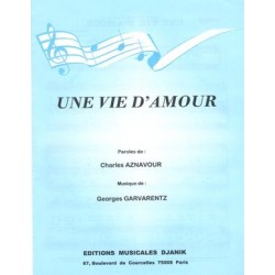 Sheet music UNE VIE D'AMOUR Charles Aznavour PDF