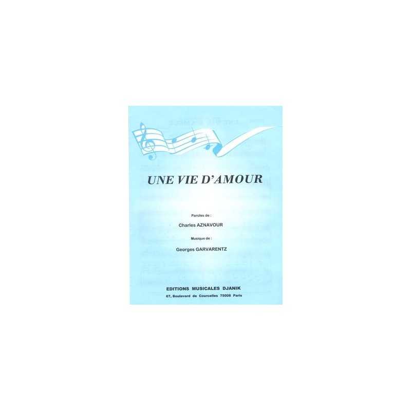 Sheet music UNE VIE D'AMOUR Charles Aznavour PDF
