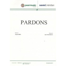 Partition PARDONS Jacques Brel