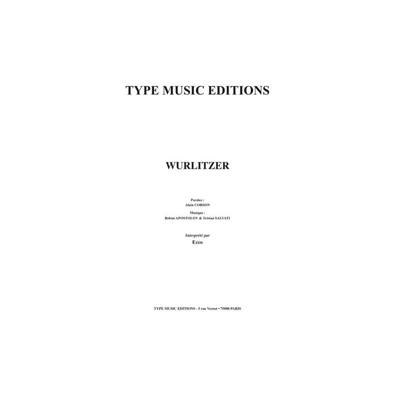 Partition WURLITZER ECCO