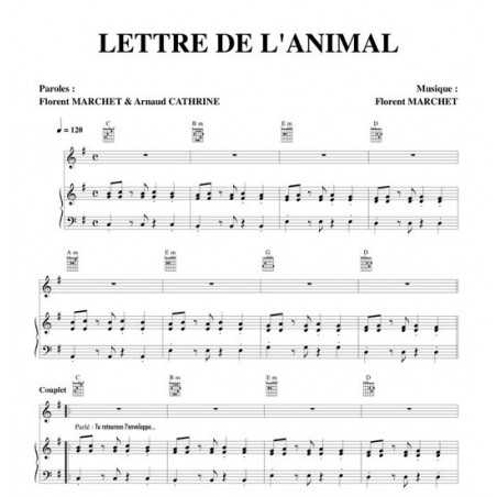 LETTRE DE L'ANIMAL