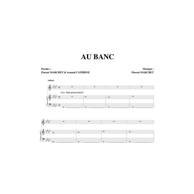 Partition AU BANC Florent MARCHET
