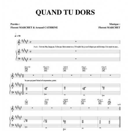 QUAND TU DORS