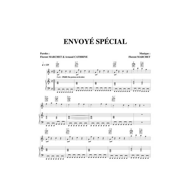 Partition ENVOYÉ SPÉCIAL Florent MARCHET
