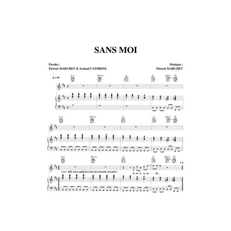 Partition SANS MOI Florent MARCHET