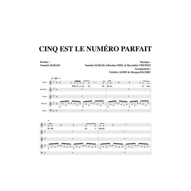 Partition CINQ EST LE NUMÉRO PARFAIT LA MAISON TELLIER