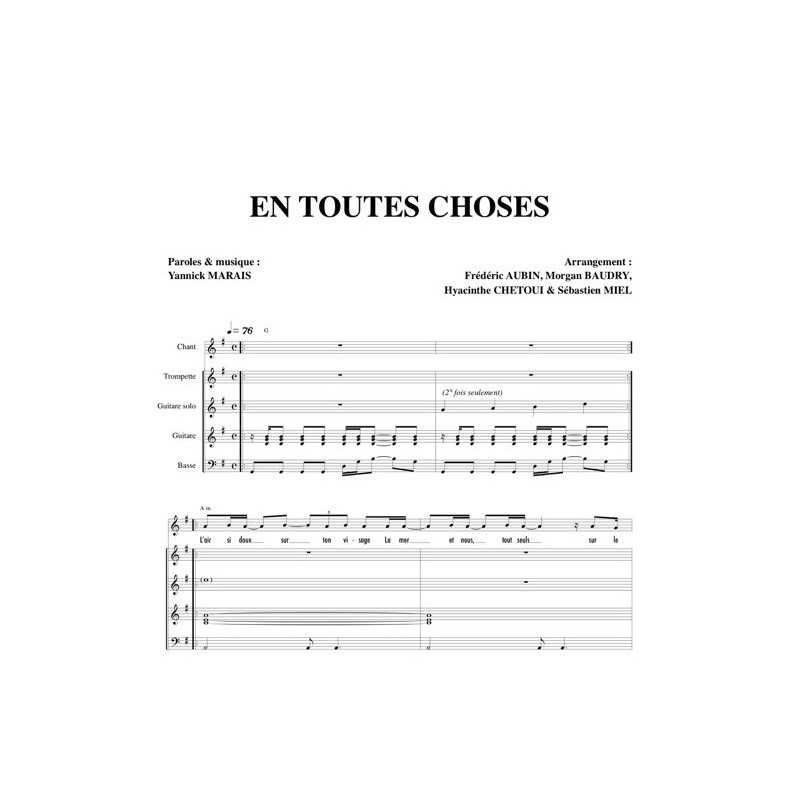 Partition EN TOUTES CHOSES LA MAISON TELLIER