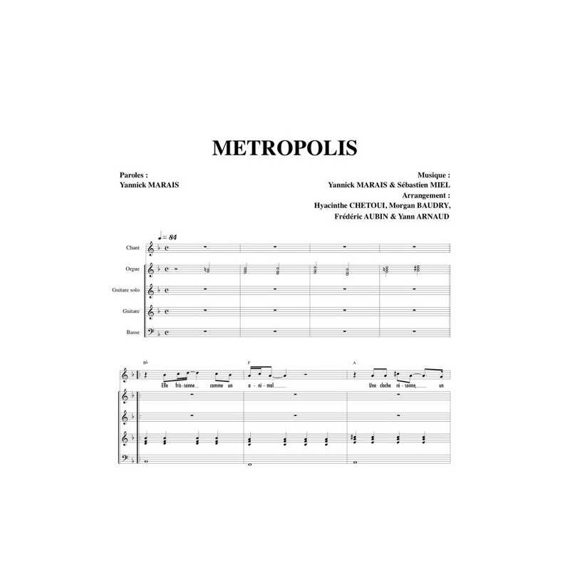 Partition METROPOLIS LA MAISON TELLIER