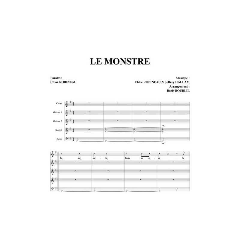 Partition LE MONSTRE ROBI