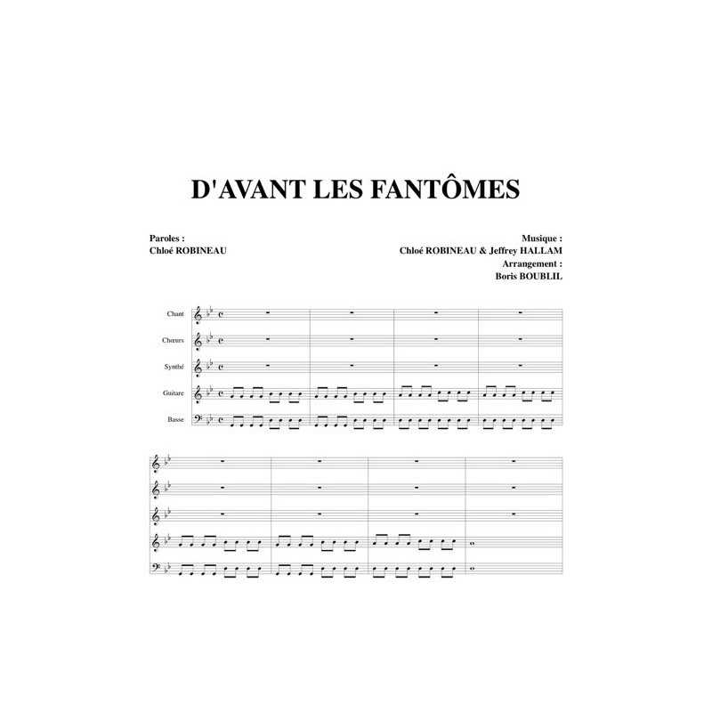 Partition D'AVANT LES FANTÔMES ROBI