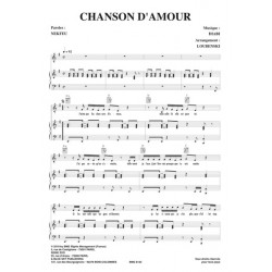 Sheet music CHANSON D'AMOUR Nekfeu