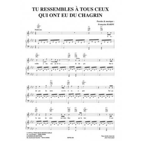 TU RESSEMBLES À TOUS CEUX QUI ONT EU DU CHAGRIN