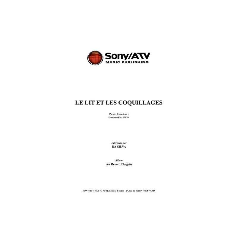 Partition LE LIT ET LES COQUILLAGES DA SILVA