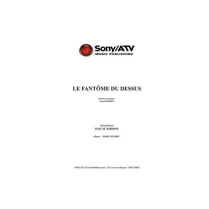 Partition LE FANTÔME DU DESSUS Pascal PARISOT