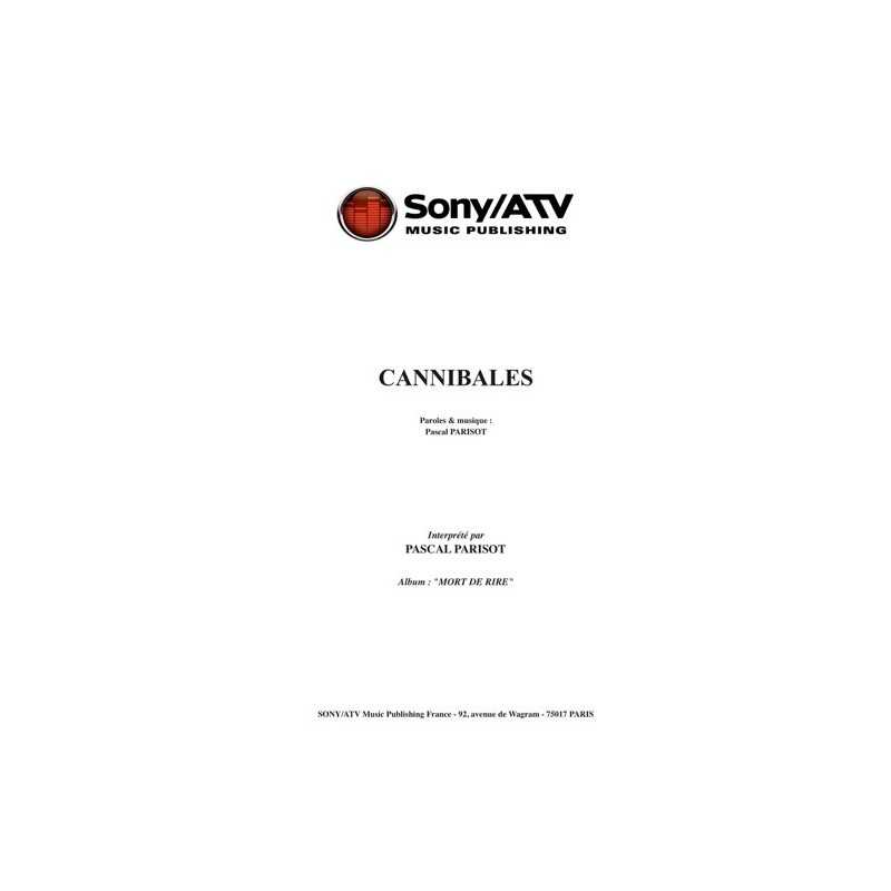 Partition CANNIBALES Pascal PARISOT