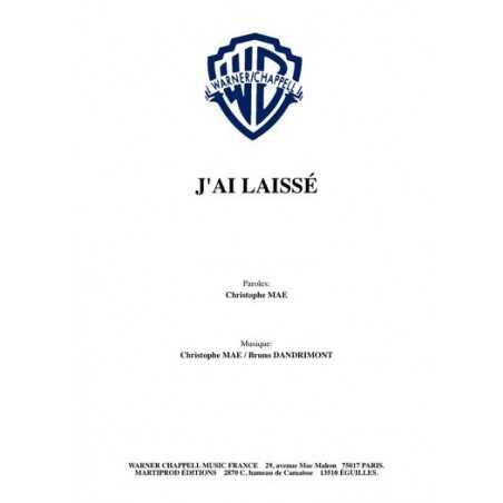 J'AI LAISSÉ