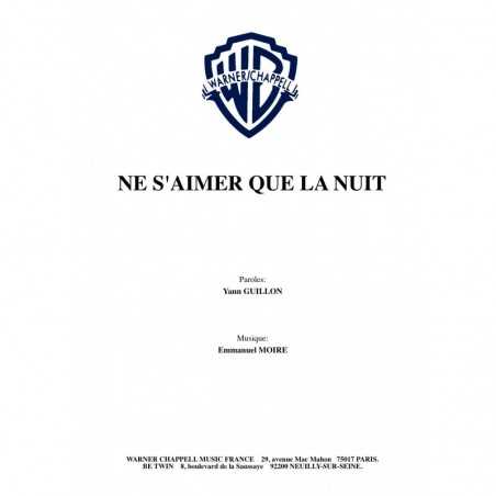NE S'AIMER QUE LA NUIT