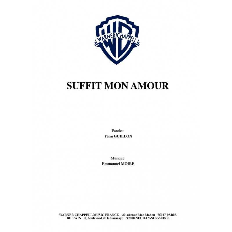 Partition SUFFIT MON AMOUR MOIRE Emmanuel