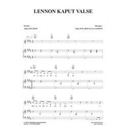 PARTITION LENNON KAPUT VALSE ALAIN SOUCHON