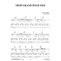 Partition TROP GRAND POUR MOI France Gall