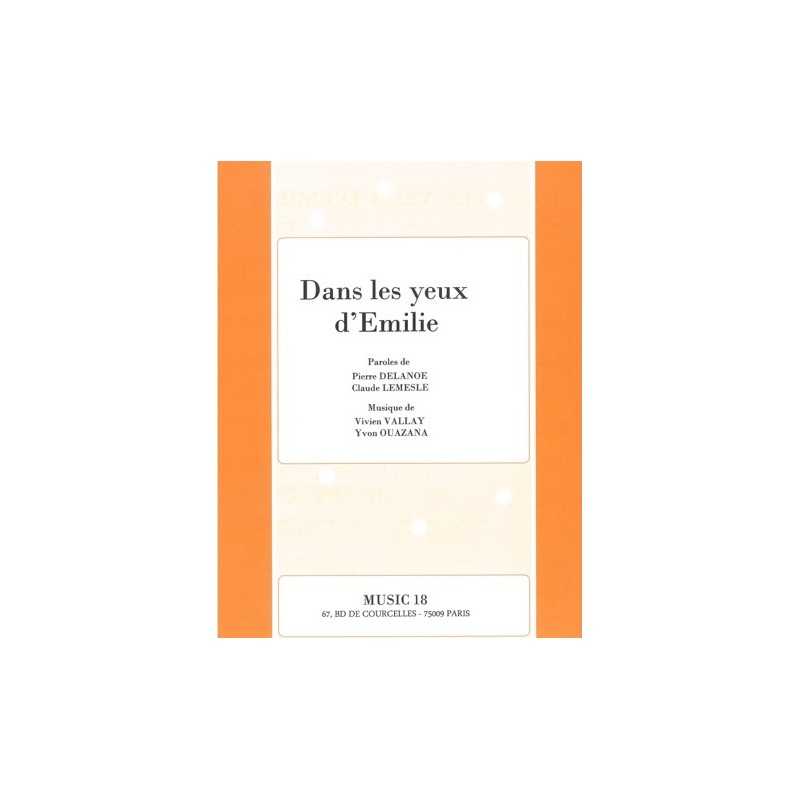 Sheet music DANS LES YEUX D'ÉMILIE Joe Dassin pdf