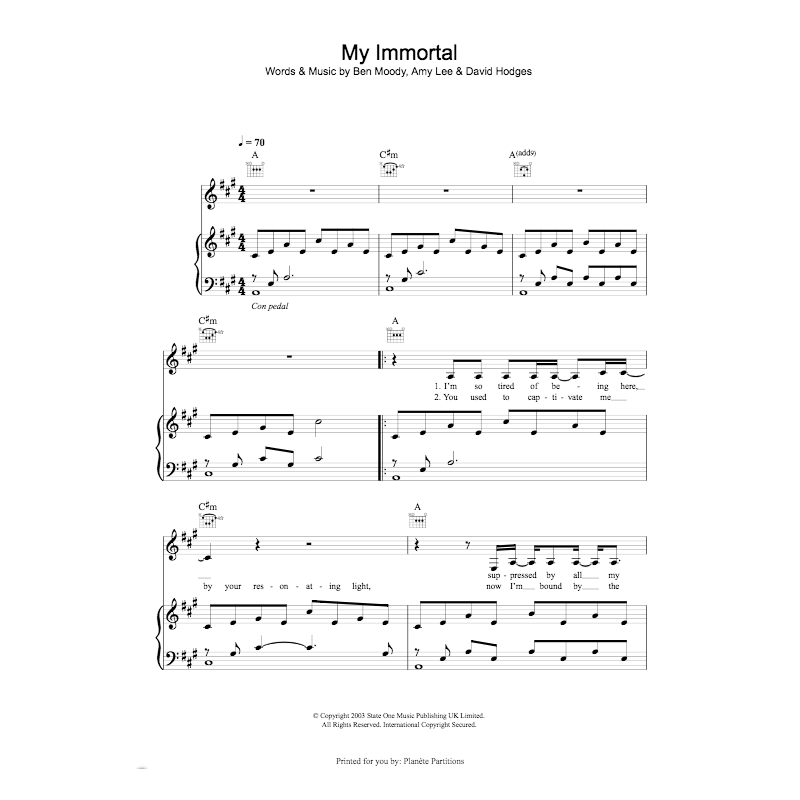 partition MY IMMORTAL