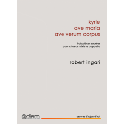 Sheet music TROIS PIÈCES SACRÉES - KYRIE, AVEC MARIA & AVE VERUM CORPUS (PIANO-CHANT) Robert INGARI