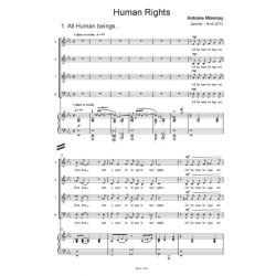 Sheet music HUMAN RIGHTS Antoine MIANNAY