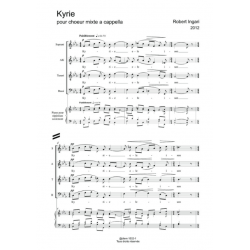 Sheet music TROIS PIÈCES SACRÉES - KYRIE, AVEC MARIA & AVE VERUM CORPUS (PIANO-CHANT) Robert INGARI