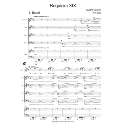 Sheet music REQUIEM XIX Laurent COUSON