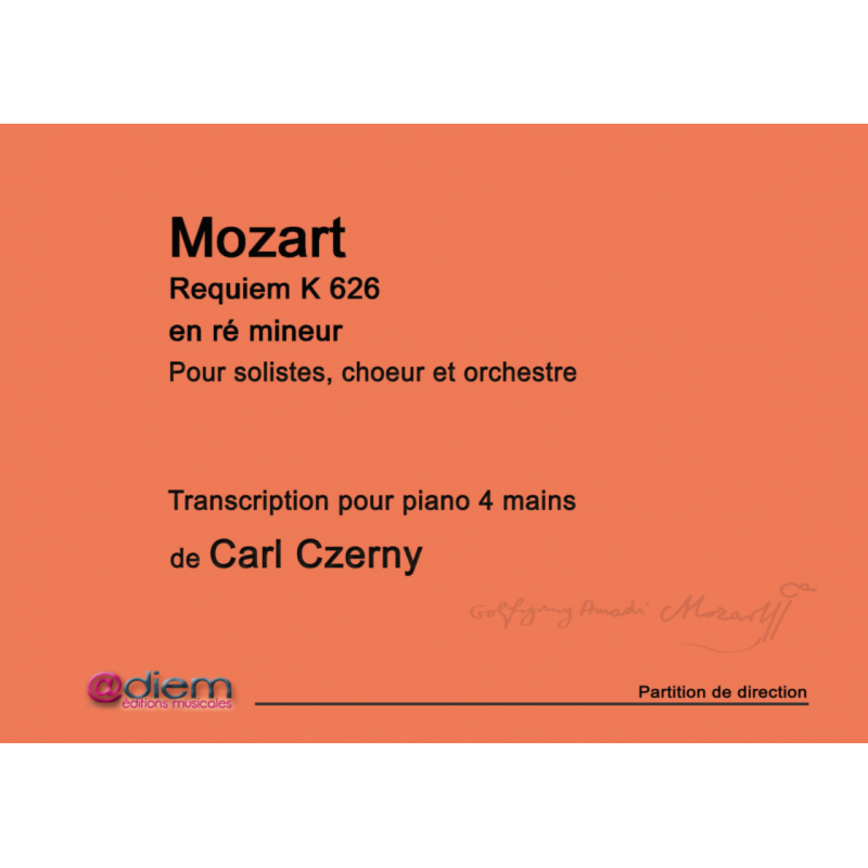 Sheet music REQUIEM K 626 EN RÉ MINEUR (CONDUCTEUR) Carl CZERNY