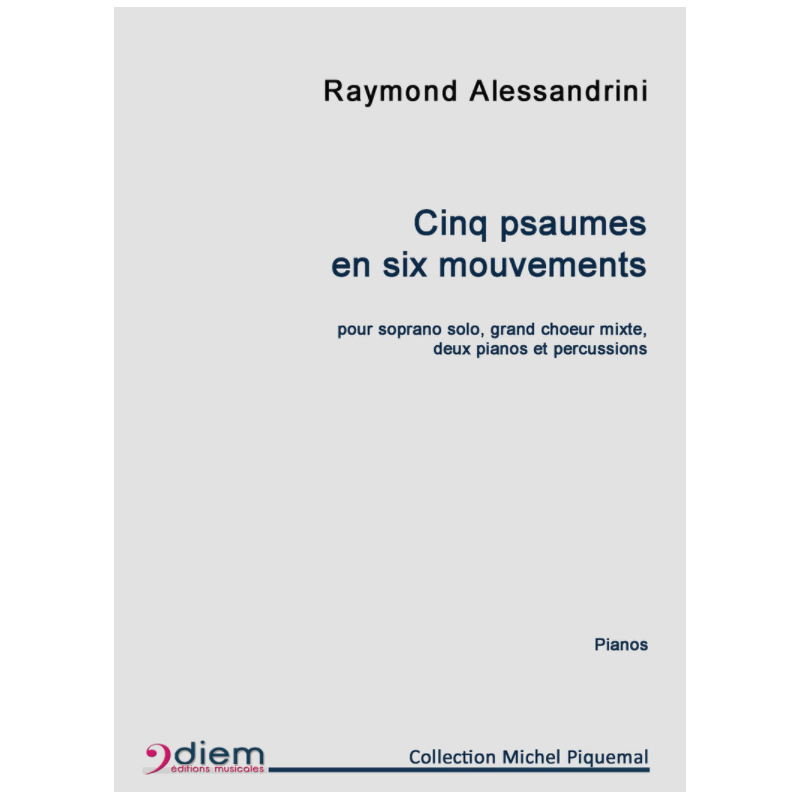 Sheet music CINQ PSAUMES EN SIX MOUVEMENTS (MATÉRIEL) Raymond ALESSANDRINI