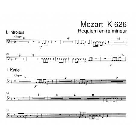 REQUIEM K 626 EN RÉ MINEUR (TIMBALES)