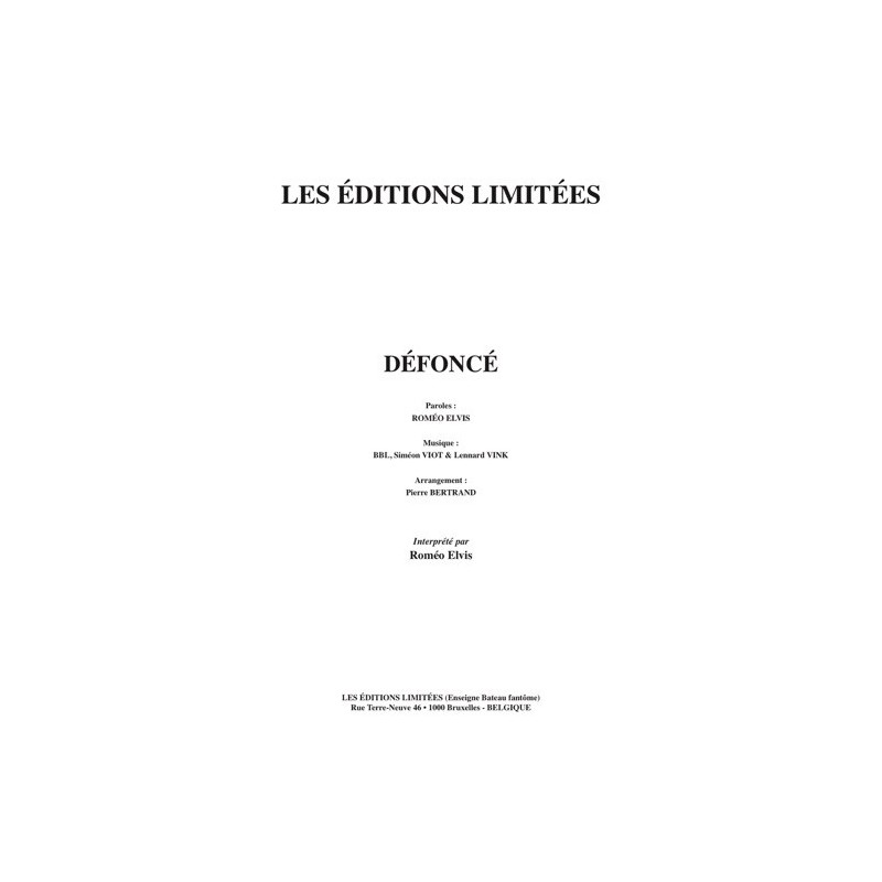 Partition DÉFONCÉ ROMEO ELVIS