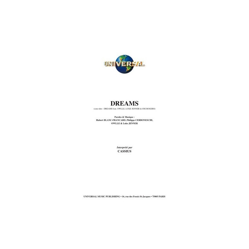 Partition DREAMS CASSIUS