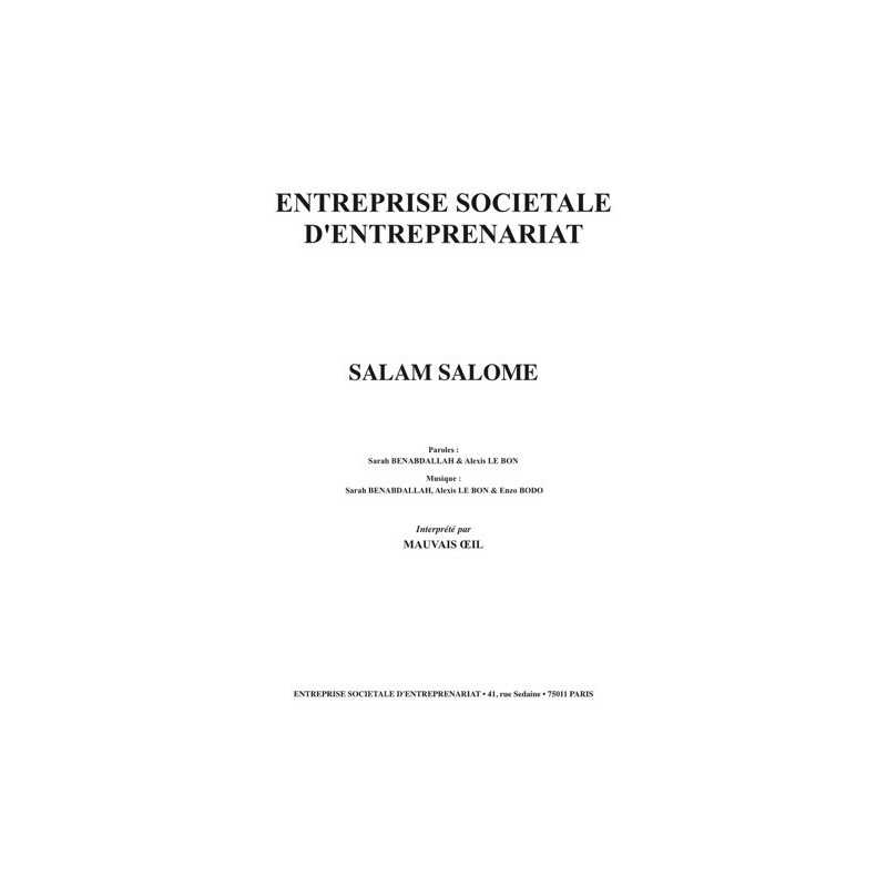 Partition SALAM SALOME MAUVAIS ŒIL
