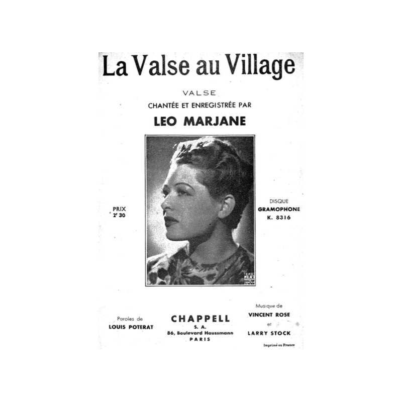 Sheet music La Valse au Village LÉO MARJANE PDF