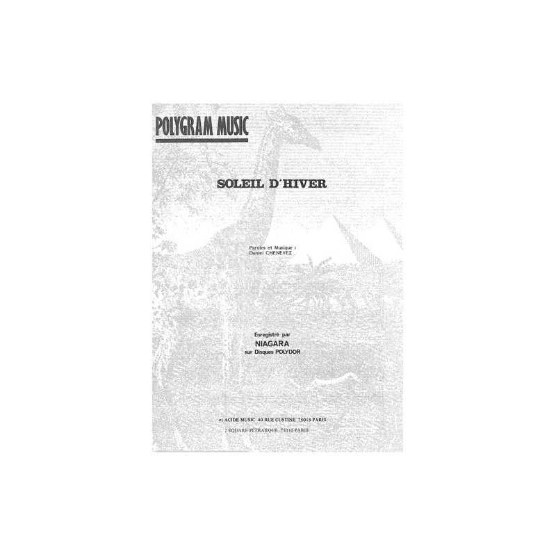 Sheet music SOLEIL D'HIVER Niagara