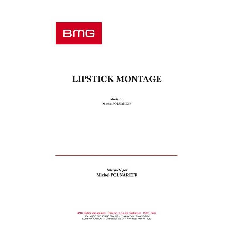 Sheet music LIPSTICK MONTAGE Michel Polnareff