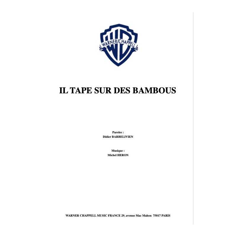 Sheet music IL TAPE SUR DES BAMBOUS Philippe LAVIL