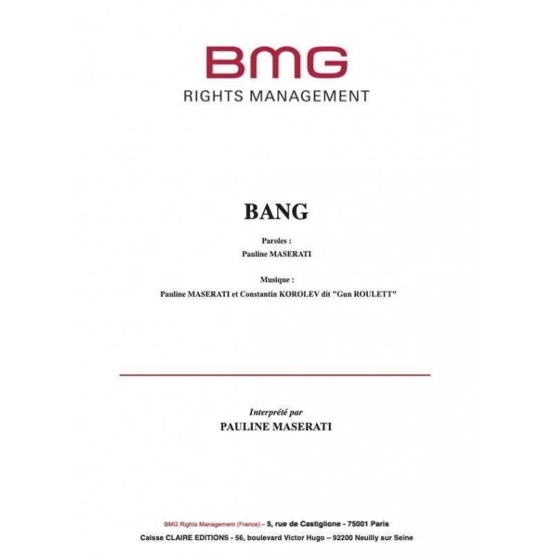 Partition BANG Pauline MASERATI
