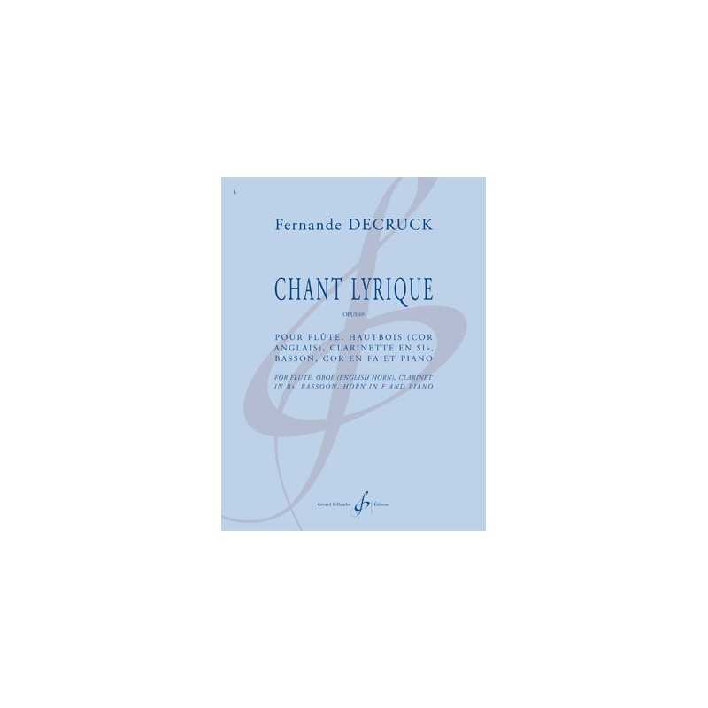 Partition CHANT LYRIQUE OPUS 69 Fernande DECRUCK