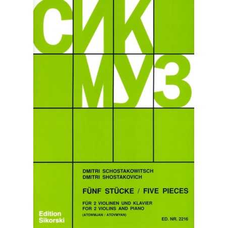FIVE PIECES FOR 2 VIOLONS AND PIANO