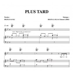 Sheet music PLUS TARD BIGFLO & OLI