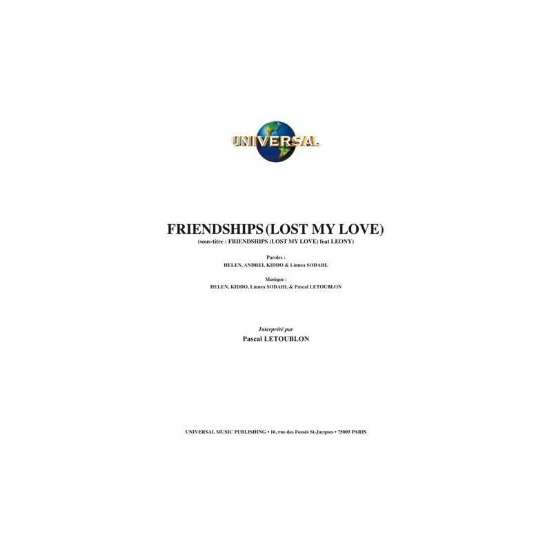 Partition FRIENDSHIPS  PASCAL LETOUBLON